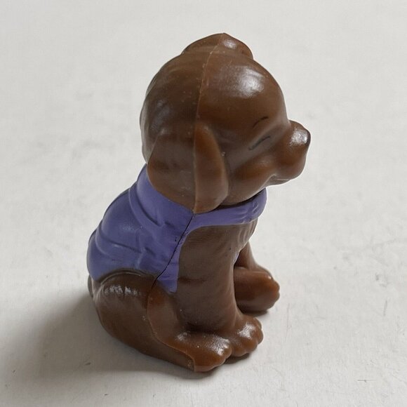 Barbie Mattel Chelsea Pet Animal Brown Winking Dog With Purple Vest - Picture 4 of 7